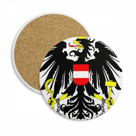 

Austria National Emblem Country Coaster Cup Mug Tabletop Protection Absorbent Stone