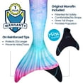 thumbnail image 3 of Fin Fun Limited Edition Mermaid Tail for Swimming for Girls and Kids with Monofin, 10, Fiji Fantasy, 3 of 5