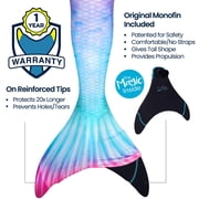 Fin Fun Limited Edition Mermaid Tail for Women, Teen and Adults with Monofin, Adult Medium, Fiji Fantasy