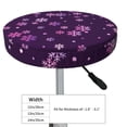 thumbnail image 4 of Goofa Purple Snow Flakes Printed Stool Covers Round, Waterproof Round Bar Stool Covers Anti-Slip Round Bar Stool Seat Cover with Elastic Bands Durable-13 inch, 4 of 7