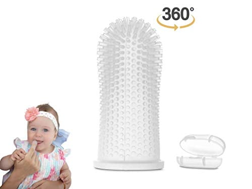 finger toothbrush with bristles