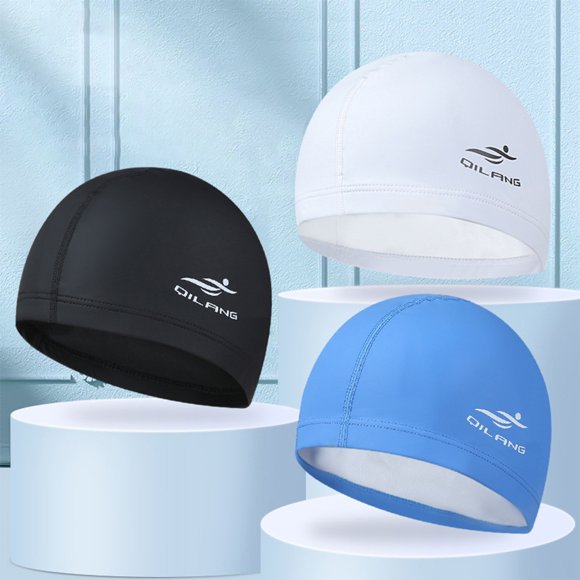 Xihbxyly Fabric Swim Cap, High Elasticity Swimming Cap Keeps Hair Clean Breathable Fit Both Long Hair Short Hair, Swim Caps Woman Girls Men Kids One Size Hat
