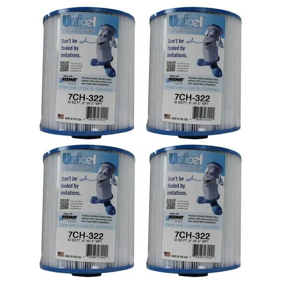 Unicel 7CH-322 Replacement 32 SqFt Spa Filter Cartridge,175 Pleats (4 Pack)