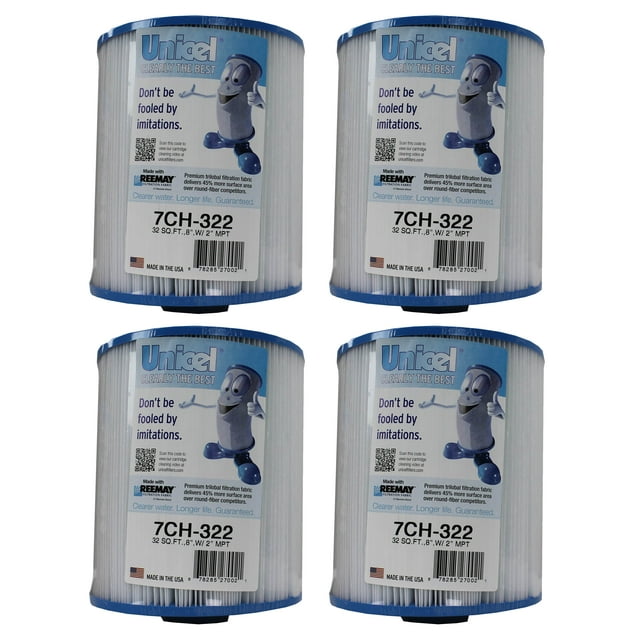 Unicel 7CH-322 Cartouche de Filtre de Spa de Remplacement 32 Pi2, 175 Plis (Lot de 4)