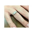 thumbnail image 4 of 1ct Three Stone Princess Cut Diamond Engagement Ring 14K White Gold, 4 of 4
