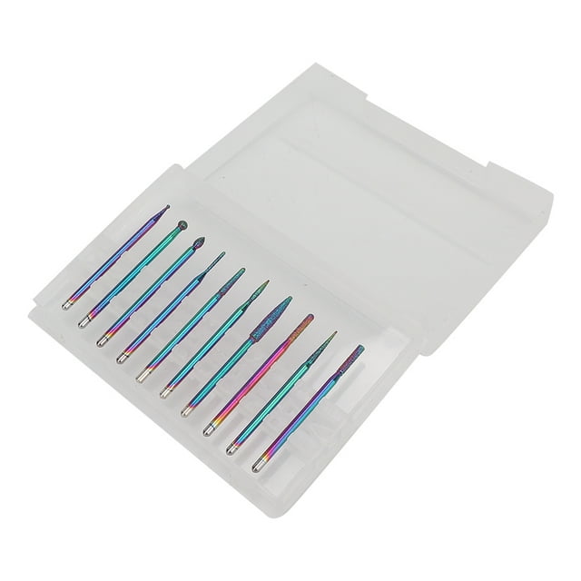 Herramienta de pulido de uñas BuyWeekMX 10 piezas brocas para uñas de Aleación de tungsteno