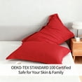 thumbnail image 5 of 2 Pack Standard Brushed Microfiber Pillow Shams with 2" Flange, Super Soft and Cozy, Wrinkle, Fade, Stain Resistant Sham, Red, 20x26 inches, 5 of 8