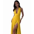 thumbnail image 3 of Long Dresses for Women Perfect for Spring Weddings and Summer Parties Yellow S, 3 of 7