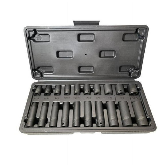 ATD Tools 2220 20-Pc. 1/4” Drive 6 Point SAE Standard & Deep Impact Socket Set ATD-2220