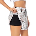 thumbnail image 3 of Lsque Heart Panda Printed Women's Running Shorts with Liner Pockets,Elastic Quick Dry Workout Athletic Gym Yoga Shorts,Womens High Waist Shorts-, 3 of 9