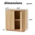 thumbnail image 4 of Tcbosik Fluted 2-Door Cabinet in Oak Finish, Modern Buffet Sideboard with Adjustable Shelf, for Living Room, Dining Room, or Entryway, 31.5"L x 15.75"W x 31.5"H, 4 of 8