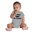 thumbnail image 4 of My Uncle is a Hero Superhero Bat Romper Boys or Girls Infant Baby Brisco Brands 6M, 4 of 6
