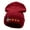 Maroon, variant on London Big Ben Embroidered 12 Inch Long Knitted Beanie - White OSFM