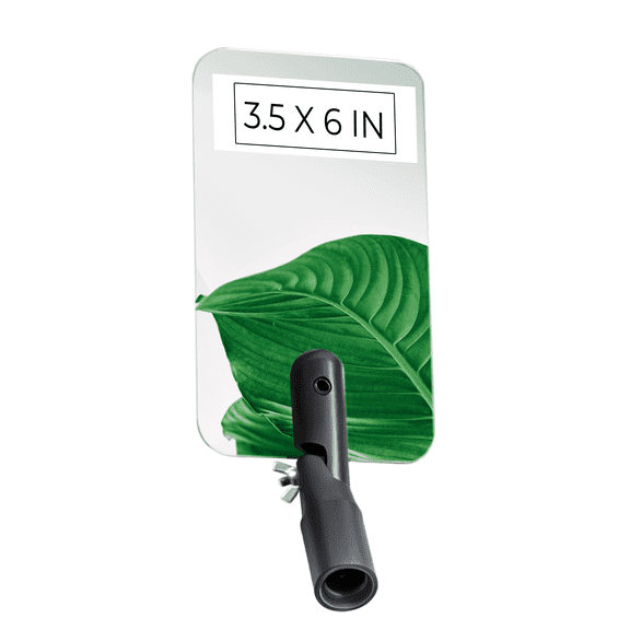 Extend A Vue Flex Vue Inspection Mirror with Threaded Adapter, 3.5 x 6 in Acrylic