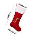 thumbnail image 4 of Taicans Initial Christmas Stockings - Red Velvet Letter Socks (10.2x8.7x17.7in),26 Alphabet Embroidered Personalized Holiday Decor & Gift,Luxury Festive Stocking for Fireplace Mantle, 4 of 5