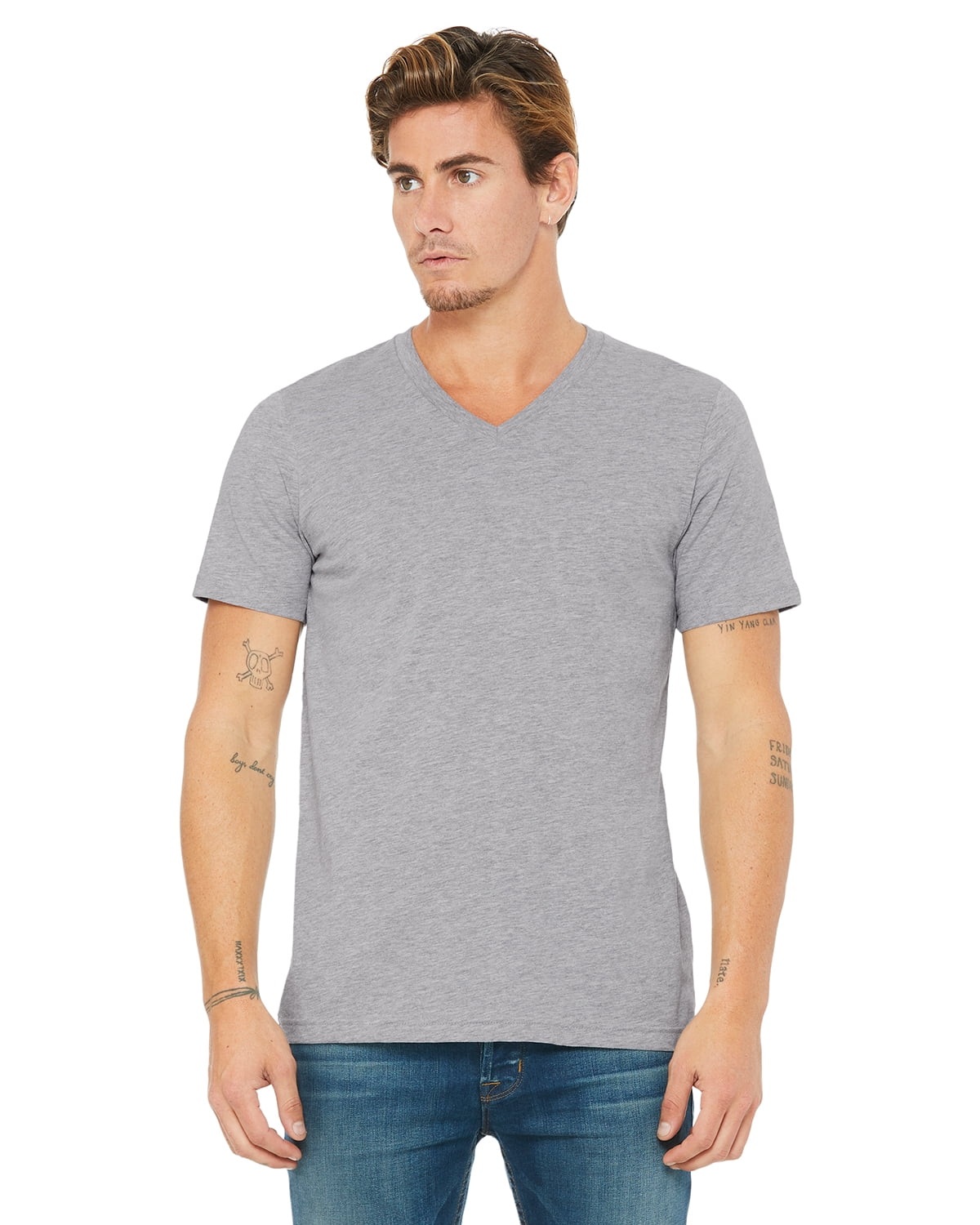BELLA+CANVAS - The Unisex Jersey Short-Sleeve V-Neck T-Shirt - ATHLETIC ...