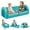 Cyan, variant on FKS LIFE Kids Modular Play Couch Toddler Couch Child Sectional Sofa for Playroom Bedroom for Boys and Girls ( 12pcs, Cyan)