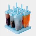 thumbnail image 3 of Creative DIY Homemade Ice Cream Popsicle Mold Ice Pop Maker Frozen Ice Cream Jelly Mold Tray Pan (Light Blue), 3 of 5