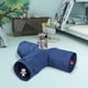 thumbnail image 4 of Túneles para gatos de interior, juguetes de tubo para gatos, túnel plegable de 3 vías para gatos. Azul, 4 of 7