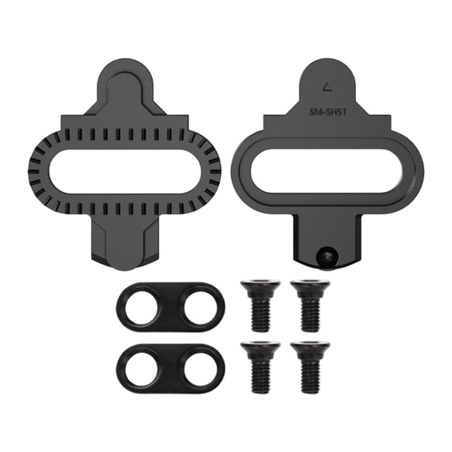Juego de 2 calas para pedales de bicicleta de montaña, para SPD y exteriores. Negro