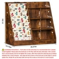 thumbnail image 2 of LELELINKY 35.5" Kids Bookcase Toy Storage Organizer with 5 Layer Sling, 4-Tiers Wood Toy Bookshelf for Kids Room, Brown, 2 of 6