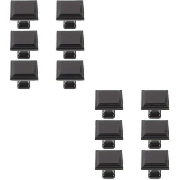 MLINS 12 pcs  Cabinet Knobs Handle Pulls Square Knobs for Kitchen Cabinets Drawers Dressers