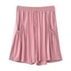 thumbnail image 2 of Puntoco Pantalones cortos casuales para mujer, pantalones cortos holgados y ajustados de pierna ancha con cintura elástica y bolsillos para el hogar, 2 of 4