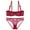 Red, variant on Women's Sexy Half Cup Thin Padded Bra and Panties Set Underwire Lingeire