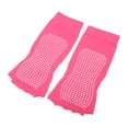 thumbnail image 6 of 4 Pairs Half Finger Toe Socks Men Women Non Slip Sticky Five Finger Socks for Sport Exercise Yoga Daily Fit Rose Red, 6 of 7