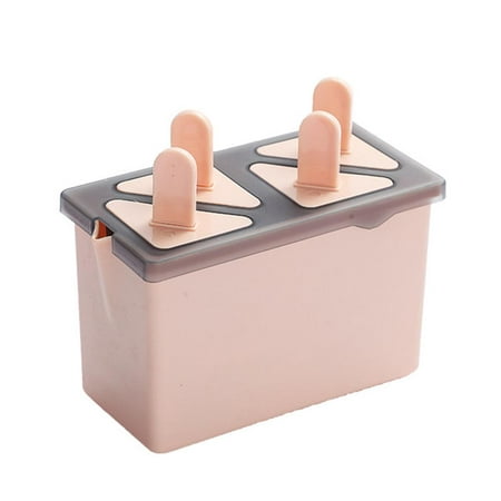 

ADVEN 4 Cell Frozen Ice Block Molds Ice Cream Trays for DIY Jelly Chocolate Reusable Popsicle Makers