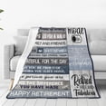 thumbnail image 2 of Retirement Gifts for Men Women 2025, Happy Retirement Gifts Blanket 50"x60", Funny Retirement Gifts for Men, Best Retired Gifts for Coworker, Cool Retirement Decorations Men, 2 of 5
