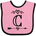 thumbnail image 3 of Inktastic Letter C Monogram Tribal Arrow Girls Baby Bib, 3 of 4