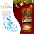 thumbnail image 4 of Coolnut 17.7 Inch Christmas Stockings, 1 PCS Watercolor Seahorse Blue Presonalized Large Stocking Sock for Family Holiday Xmas Party Decorations, 4 of 7