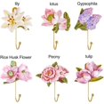 thumbnail image 7 of ABPETE 3 Pcs Resin Flower Wall Hooks Creative Tulip Wall Mounted Hooks for Hanging Coat Hat Towel Bag Key Hooks Living Room Bathroom Vintage Wall Decor, 7 of 7