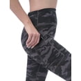 thumbnail image 5 of Allsense Women's High-Waited Leggings - Tummy Control with Zipper Pocket, Black Camo, X-Large, 5 of 7