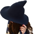thumbnail image 4 of Aunavey Women's Witch Kinitted-Wool Hats for Halloween Party Masquerade Cosplay Costume Accessory and Daily, 4 of 5