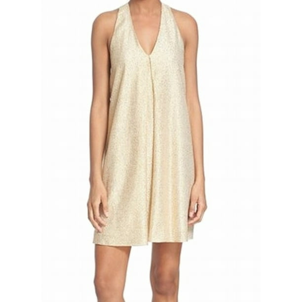 alice and olivia gold gown