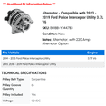 thumbnail image 2 of Alternator - Compatible with 2013 - 2019 Ford Police Interceptor Utility 3.7L V6 2014 2015 2016 2017 2018, 2 of 2