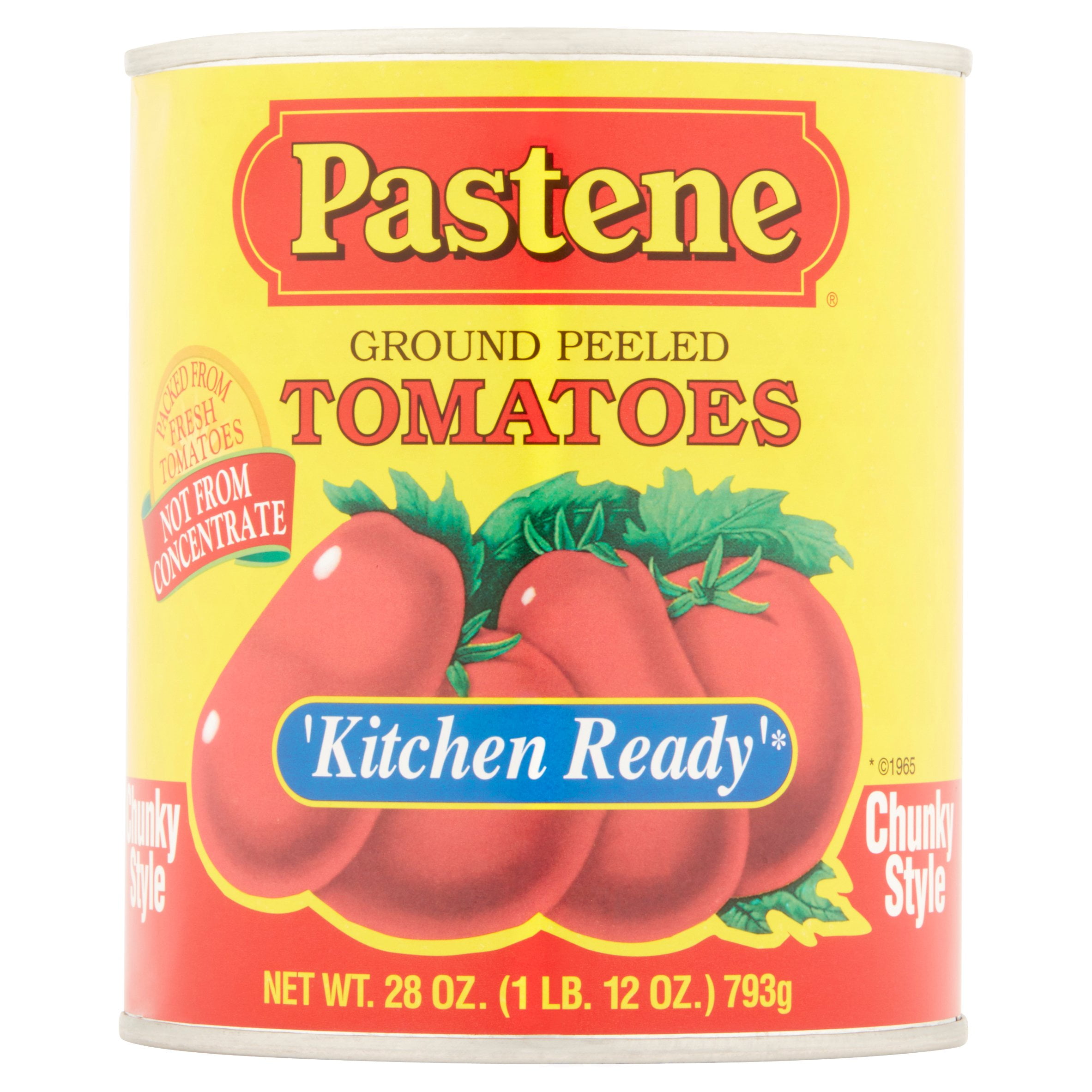 Pastene Chunky Style Ground Peeled Tomatoes, 28 oz