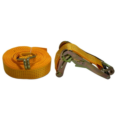 

AA Products Heavy Duty Ratcheting Tie-Down Straps with Double J-Hooks (RS-805) - 8 Meter/26.24 Feet - 5 Ton Capacity