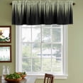 thumbnail image 3 of 2 Pack Valances for Window, Sage Green Black Ombre Short Curtains for Kitchen Bedroom Living Room, Modern Abstract Striped Gradient Rod Pocket Small Window Treatment Valance Drapes 60 x 18 Inch, 3 of 8
