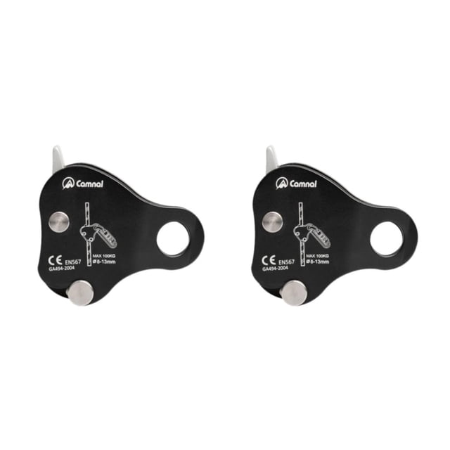 Soidarity Safety Rope Grab Rock Climbing Arborist Fall Arrester Pulley Device Negro 2Conjunto