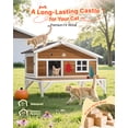 thumbnail image 5 of VEVOR Insulated Cat House,All-Around Foam Insulation Elevated Cat Shelter, Wooden Feral Kitty Shelter with Large Platform,Waterproof Cats Condos for Indoor & Outdoor Cats in Winter 43.5x33.5x31 in, 5 of 9