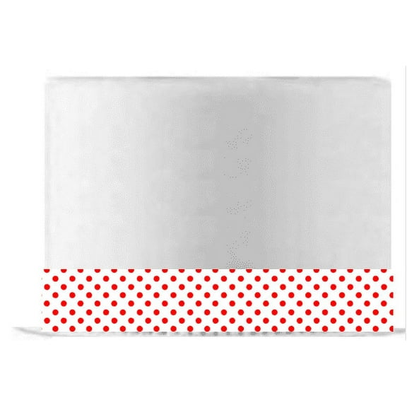 White and Red Polka Dot Edible Cake Decoration Ribbon -6 Slim Strips