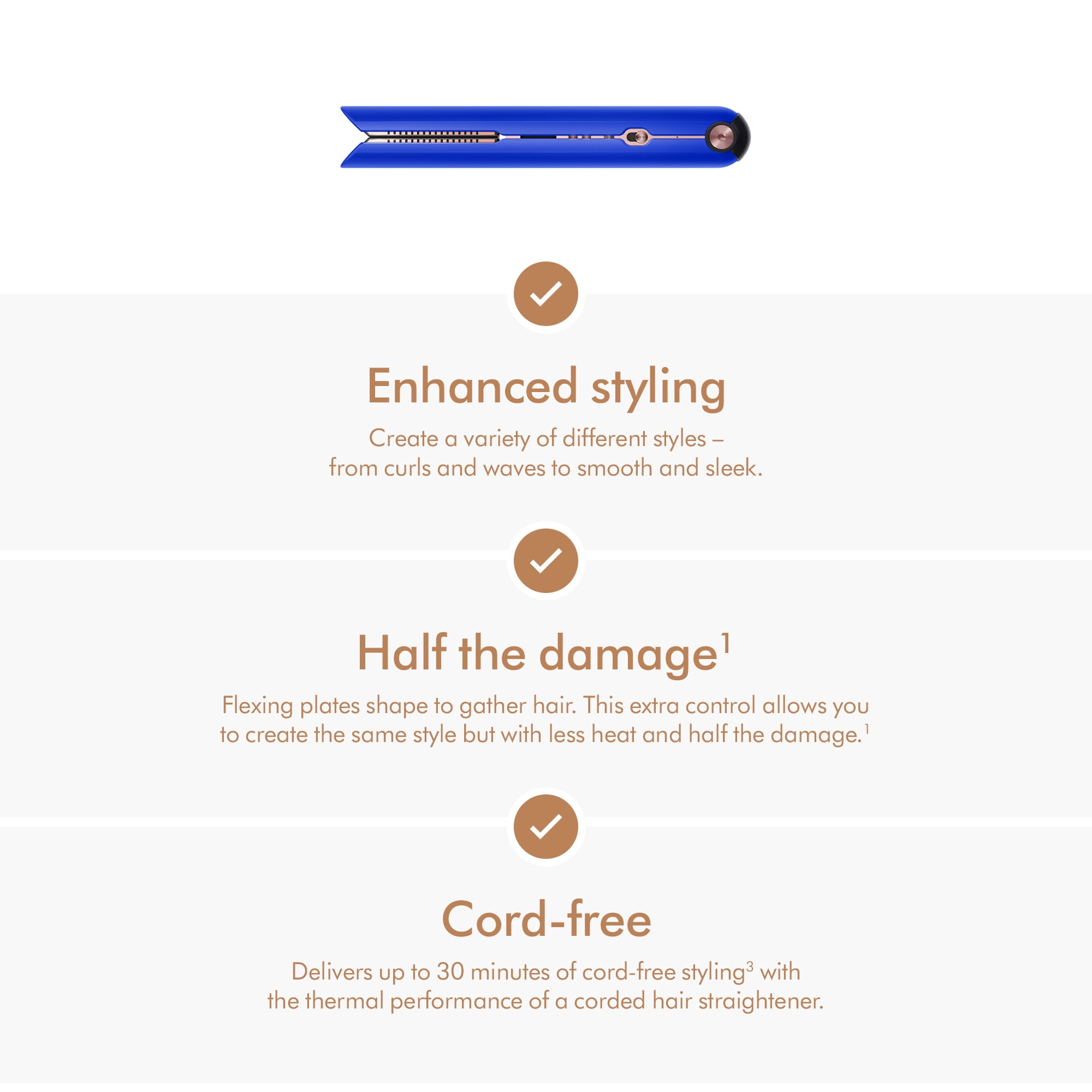 Restored Premium Dyson Corrale⢠Origin Straightener | Blue/Blush (Refurbished) Restored Premium Dyson Corrale⢠Origin Straightener | Blue/Blush (Refurbished) - Image 8