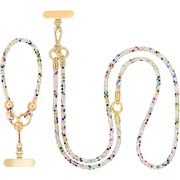 Crystal Phone Strap Crossbody and Wrist Lanyard, Anti Theft Layered & Wrist Strap Cell Phone Neck for Women