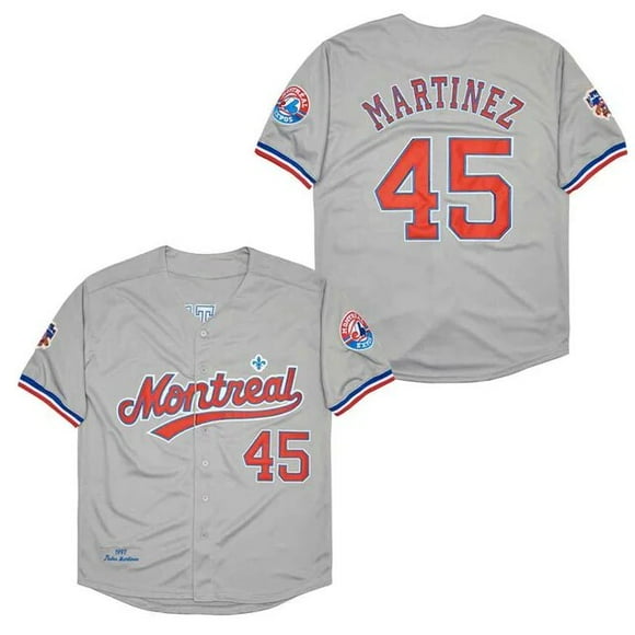 LS Baseball Jersey Montreal 8 CARTER 27 GUERRERO 45 MARTINEZ 10 DAWSON Jerseys Sewing Embroidery Sports Outdoor Blue high-quality
