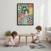 Kuxerla Puzzle Frame 19.7x27.6 inch-50x70CM Metal Picture Frames with Clear Acrylic Cover and Sturdy Back Panel Horizontal or Vertical Display Black