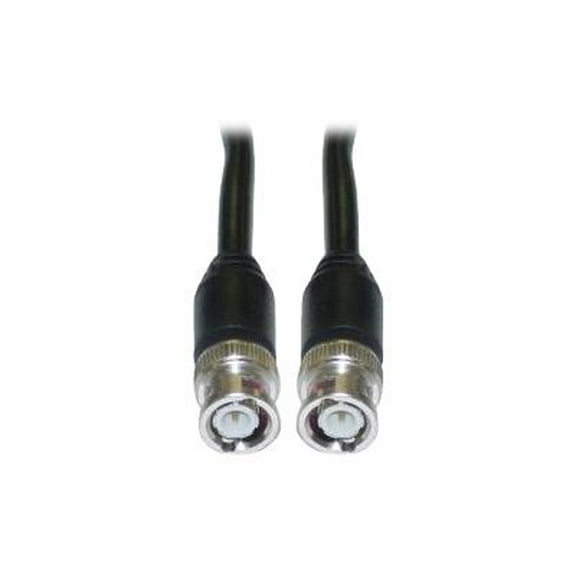 RG59/U Coaxial Cable, BNC Male to BNC Male Connector Coax Cable for Video , 75 Ohm, 22 AWG, Black, 75 ft, Cablewholesale