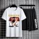 thumbnail image 3 of Conjuntos de dos piezas con estampado de Eminem para hombre, camiseta de manga corta, pantalones cortos, traje deportivo informal de talla grande, Conjunto de camiseta de Hip Hop para mujer, Verano, 3 of 4